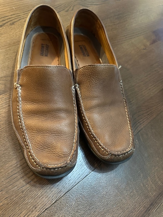 Johnston & Murphy Men’s Brown Leather Slip-On Loafers sheepskin size 11 main image 9